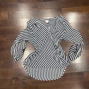 Striped tunic blouse